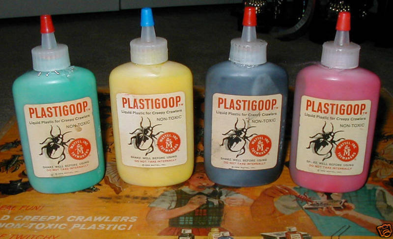 PATTI-GOOP 3-PACK SGR FLESH BLOOD MADE FOR CREEPY BUGS TOYS RUBBERY CRAWLERS 